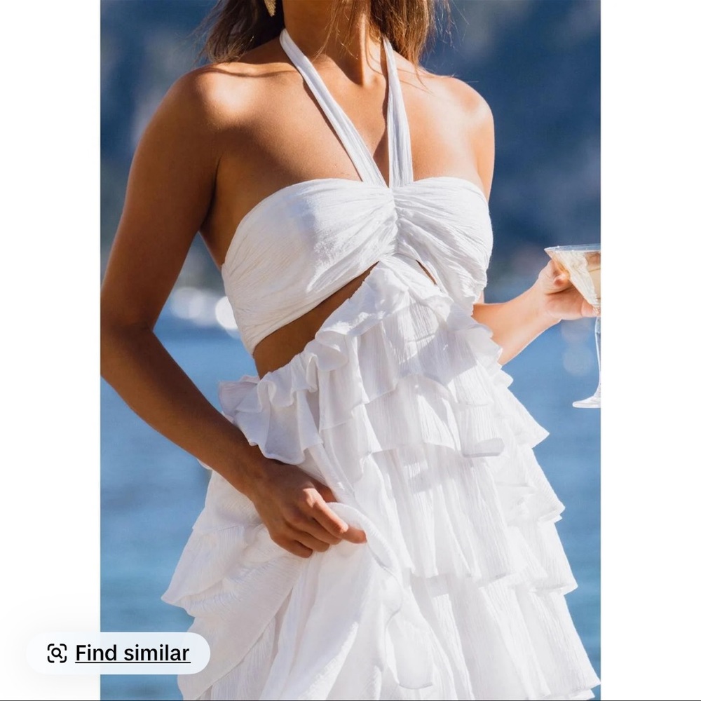12th Tribe White Halter Dress